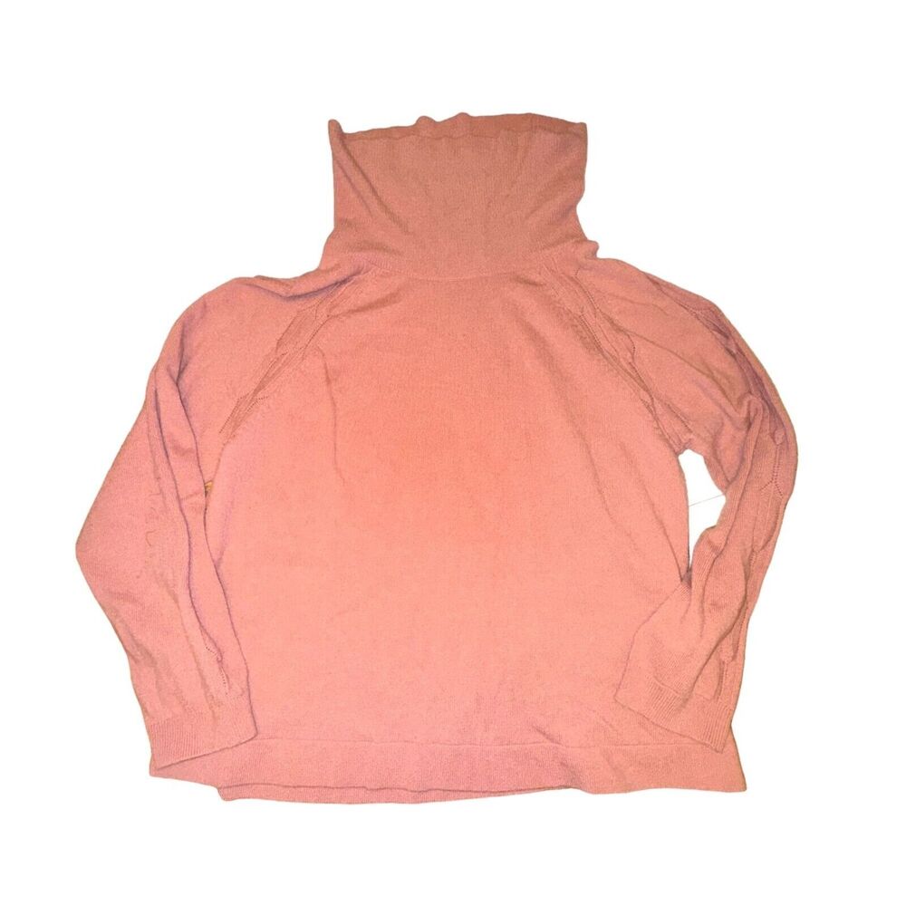 Soft Surroundings Knit Turtleneck Size PXL Blush Pink L/S Wool Alpaca Blend